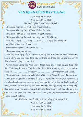 Bài Khấn Cúng Mụ Đầy Tháng Cho Bé Gái: Hướng Dẫn Chi Tiết & Nghi Lễ Chuẩn