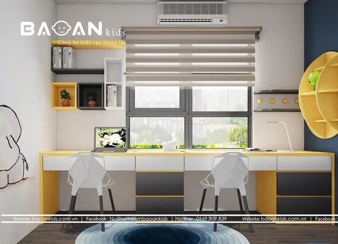 50+ Mẫu Bàn Học Đôi Cho 2 Bé Trai: Chọn Lựa Thông Minh, Tối Ưu Không Gian