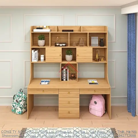 Bàn Học Dài Cho 2 Bé: Chọn Mẫu Đẹp, Tiết Kiệm Diện Tích & Tối Ưu Không Gian