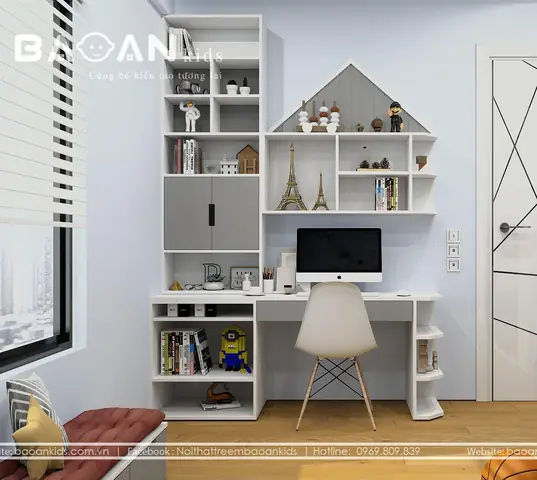 Bàn Học Giá Sách Cho Bé: Tư Vấn Chọn Mua & Mẫu Đẹp, An Toàn