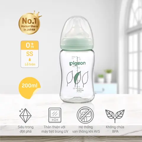 Hướng Dẫn Chọn Bình Sữa Pigeon Cho Bé Sơ Sinh: Chất Liệu, Dung Tích & Loại Phù Hợp