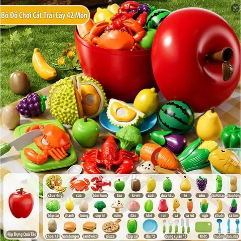Bộ Cắt Trái Cây Cho Bé: Đồ Chơi Vui Nhộn, An Toàn, Phát Triển Kỹ Năng