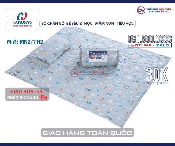 Bộ Chăn Gối Cho Bé Tiểu Học: Chọn Lựa Tiện Lợi, An Toàn & Thoải Mái