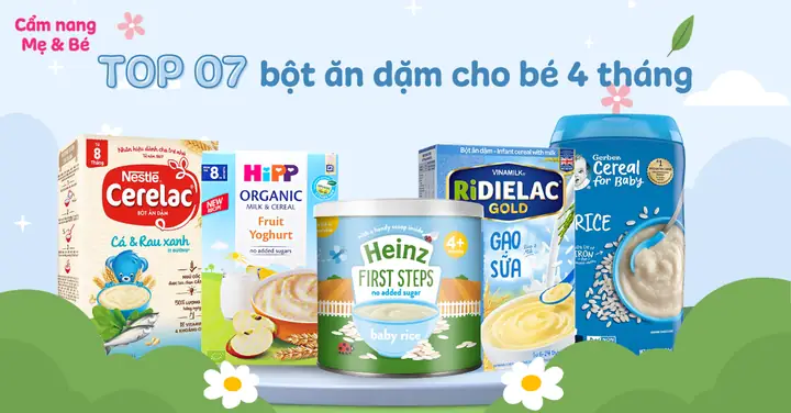Top 7+ Bột Ăn Dặm Cho Bé 4 Tháng Tuổi Tốt Nhất: Chọn Loại Nào Cho Con Phát Triển Toàn Diện?