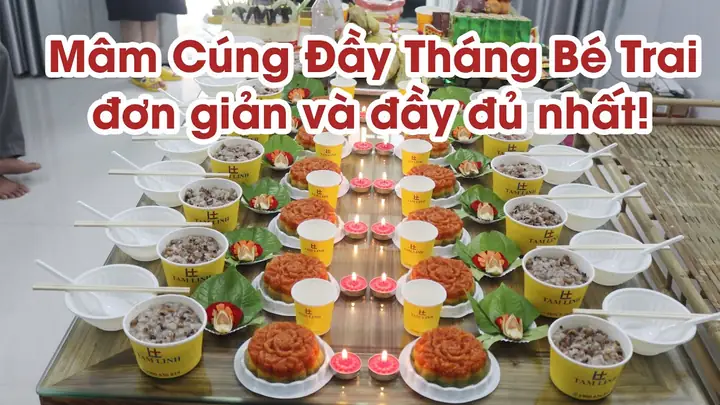 Cách Cúng Đầy Tháng Cho Bé Trai Đơn Giản: Mâm Cúng & Văn Khấn Chuẩn Nghi Thức