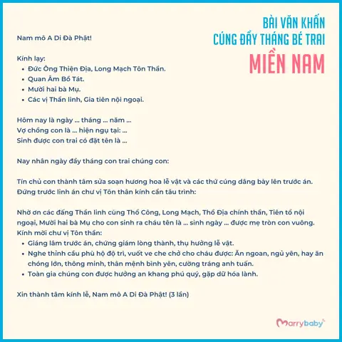 Cách Cúng Đầy Tháng Cho Bé Trai Đơn Giản: Mâm Cúng & Văn Khấn Chuẩn Nghi Thức