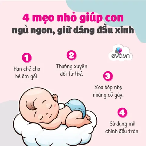 Bí Quyết Giúp Đầu Bé Tròn Đều, Khắc Phục Tình Trạng Méo, Bẹp Hiệu Quả Bí Quyết Giúp Đầu Bé Tròn Đều, Khắc Phục Tình Trạng Méo, Bẹp Hiệu Quả