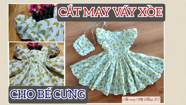 Hướng Dẫn May Váy Xòe Cho Bé Gái Đơn Giản, Nhanh Chóng Tại Nhà