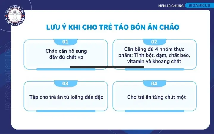 Bé Bị Táo Bón Nên Ăn Cháo Gì? Công Thức & Lưu Ý Giúp Bé Nhuận Tràng Dễ Tiêu Bé Bị Táo Bón Nên Ăn Cháo Gì? Công Thức & Lưu Ý Giúp Bé Nhuận Tràng Dễ Tiêu