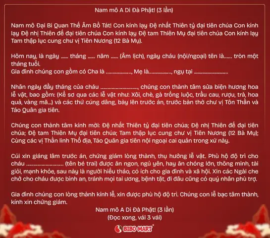 Hướng Dẫn Cúng Đầy Tháng Cho Bé: Nghi Thức, Lễ Vật & Văn Khấn Chuẩn
