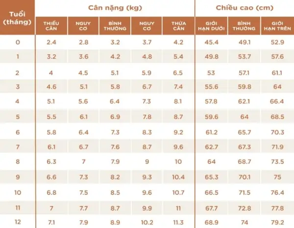 Bảng Cân Nặng Chuẩn Cho Bé: Hướng Dẫn Chi Tiết Theo Độ Tuổi (WHO)