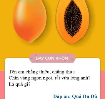 60+ Câu Đố Hoa Quả Hay, Vui Nhộn Cho Bé Rèn Luyện Tư Duy (có Đáp Án)
