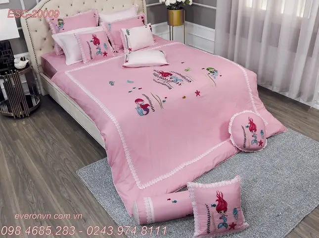 Chăn Ga Gối Đệm Đẹp Cho Bé Gái: Mẫu Cute, Chất Liệu An Toàn & Lưu Ý Chọn Lựa
