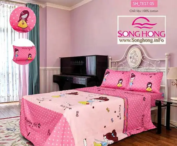 Chăn Ga Gối Đệm Đẹp Cho Bé Gái: Mẫu Cute, Chất Liệu An Toàn & Lưu Ý Chọn Lựa