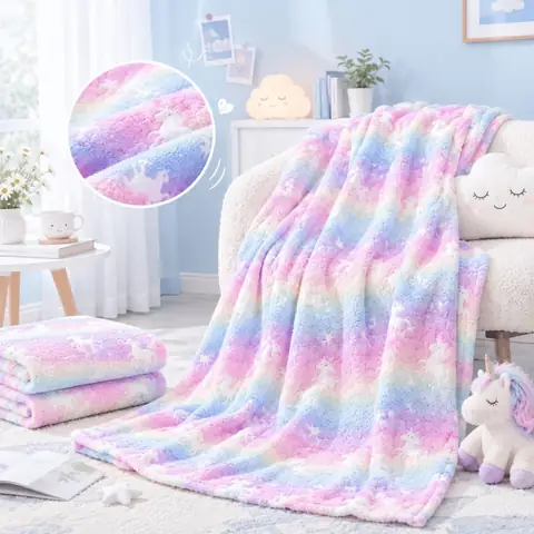 Chăn Lông Cừu Cho Bé Gái: Bí Quyết Chọn Chăn Ấm Áp, Mềm Mịn & Họa Tiết Đáng Yêu