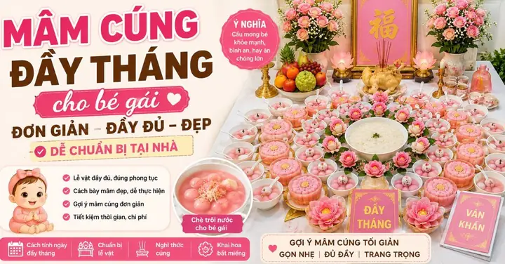 Chuẩn Bị Lễ Đầy Tháng Cho Bé Gái: Hướng Dẫn Chi Tiết Từ A-z
