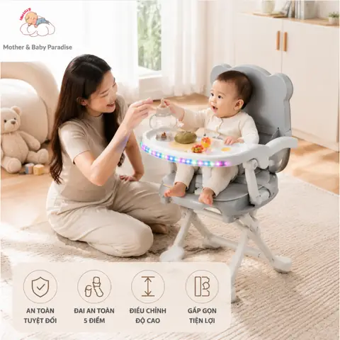 Ghế Ăn Dặm Cho Bé 5 Tháng: Tiêu Chí Chọn Lựa & Loại Phổ Biến