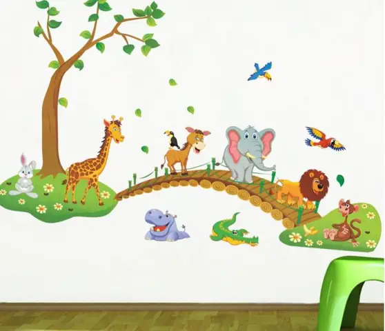 Decal Dán Tường Hình Thú Cho Bé: Mẫu Ngộ Nghĩnh, Lợi Ích Trang Trí & Giáo Dục