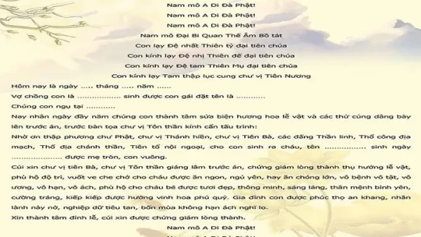 Lễ Cúng Đầy Tháng Cho Bé: Chuẩn Bị Mâm Cúng, Văn Khấn & Nghi Thức Đầy Đủ