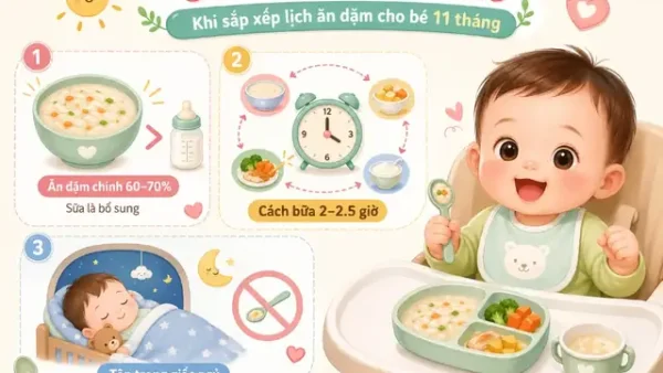 Lịch Ăn Dặm Cho Bé 11 Tháng Tuổi: Thực Đơn, Thời Gian Biểu Chuẩn & Lưu Ý Quan Trọng