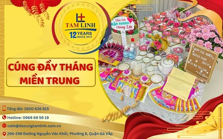 Mâm Cúng Đầy Tháng Bé Gái Miền Trung: Chuẩn Bị Đầy Đủ Theo Phong Tục