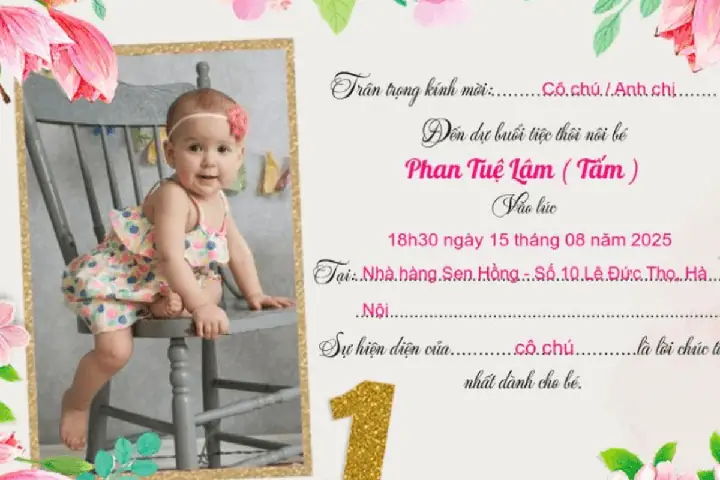 Mẫu Giấy Mời Sinh Nhật Cho Bé: Ý Tưởng Đẹp, Dễ Thương & Hướng Dẫn Tạo Thiệp Độc Đáo Mẫu Giấy Mời Sinh Nhật Cho Bé: Ý Tưởng Đẹp, Dễ Thương & Hướng Dẫn Tạo Thiệp Độc Đáo
