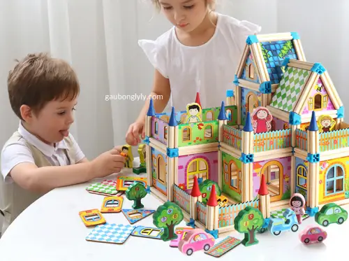 Nhà Gỗ Lắp Ghép Cho Bé: Đồ Chơi Sáng Tạo, Phát Triển Trí Tuệ Cho Trẻ Em