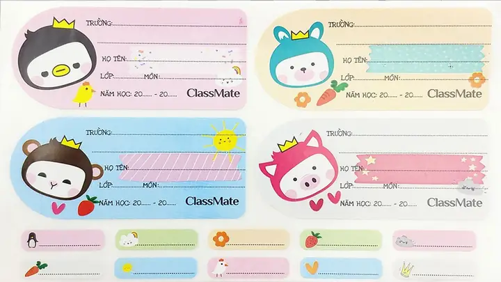 Mẫu Nhãn Vở Đẹp Cho Bé: Hướng Dẫn Chọn, Thiết Kế & In Ấn Đơn Giản
