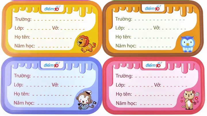 Mẫu Nhãn Vở Đẹp Cho Bé: Hướng Dẫn Chọn, Thiết Kế & In Ấn Đơn Giản